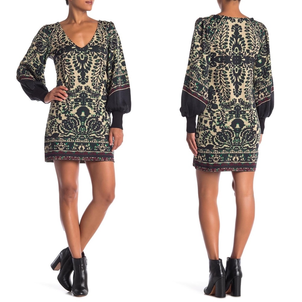 FREE PEOPLE | 🎶 & lyrics mini sweater dress